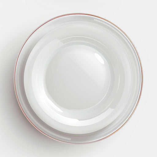 Plate clipart in photo realistic style with flat white background