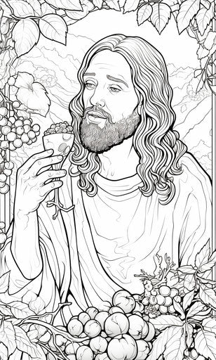 Jesus eating from palm, tattoo-inspired graphic 29:48