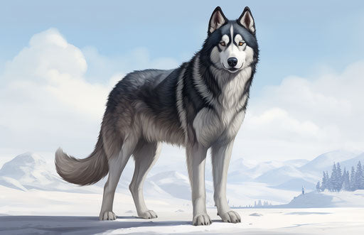 Husky dog in the snow