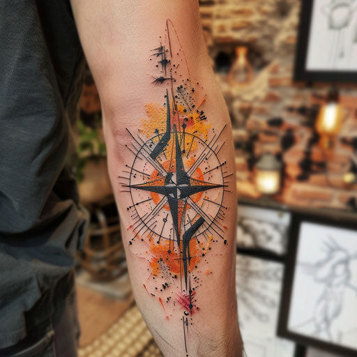 Dynamic North Star with explosive abstract patterns