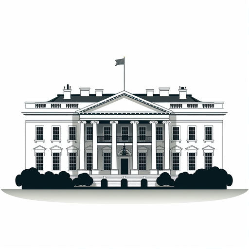 White house minimalist style on white background