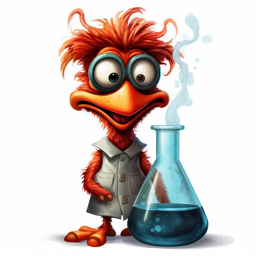 Beaker clipart in the style of Chiaroscuro Art, on a white background