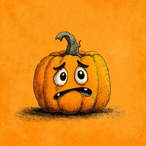 Halloween Pumpkin with a Humorous Face