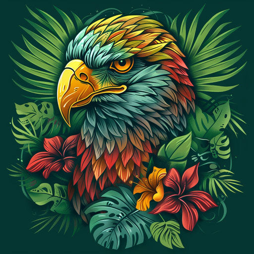 Exotic tattoo sketch of a Mexican eagle