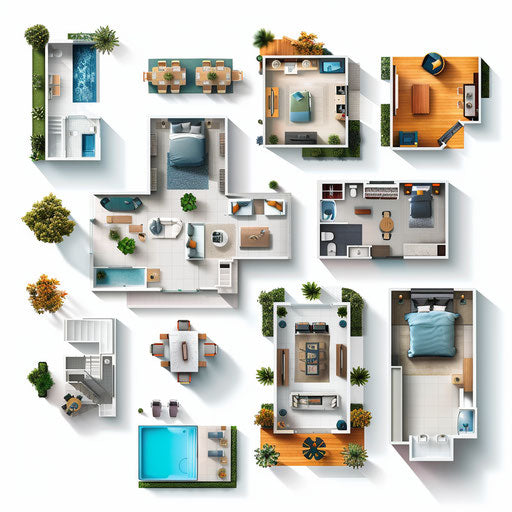 Photo realistic style clipart of plan on flat white background