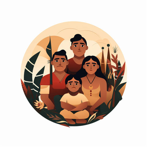 Minimalist style bayanihan clipart on white background