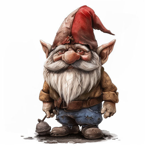 Gnome clipart in photo realistic style