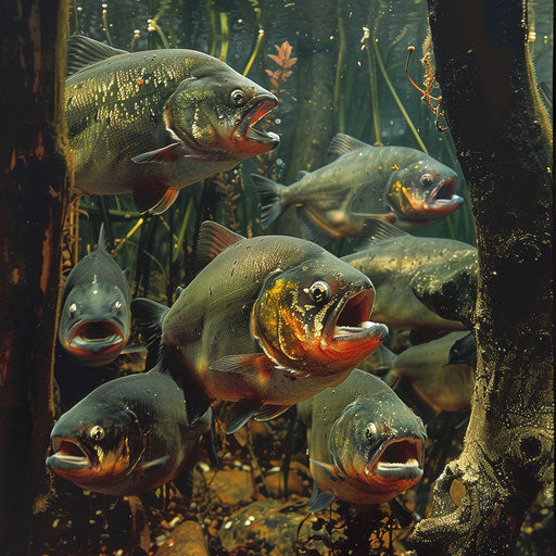 Piranha Fish: Untamed Beauty in 4K Detail