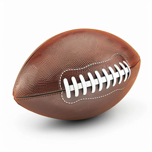 Football clipart on white background with bright colors