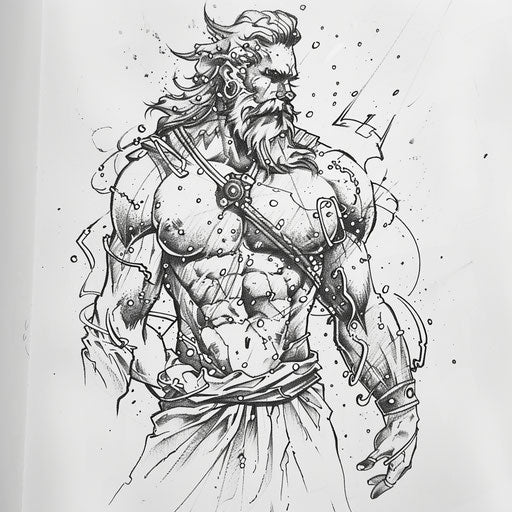 Hercules as a constellation, star and galaxy patterns in mystical style