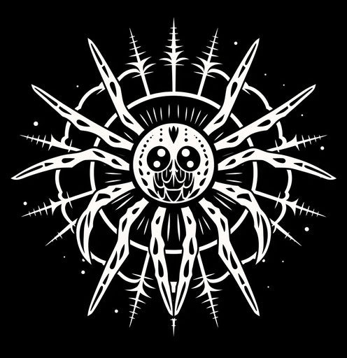 Black and White Spider Tattoo with Different Designs