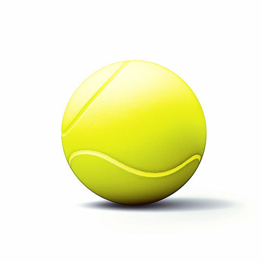 Minimalist style tennis ball on white background