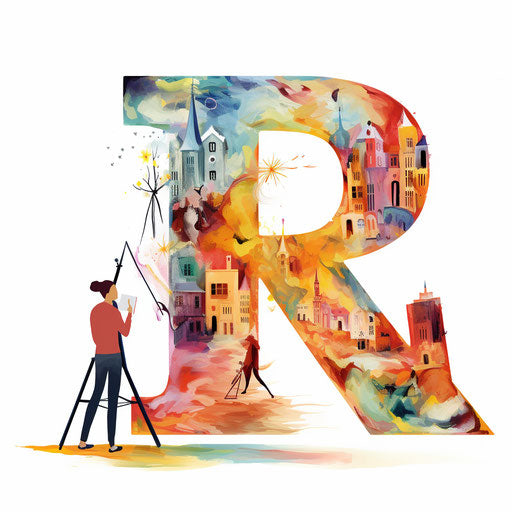 Spelling clipart in the style of Impressionistic Art