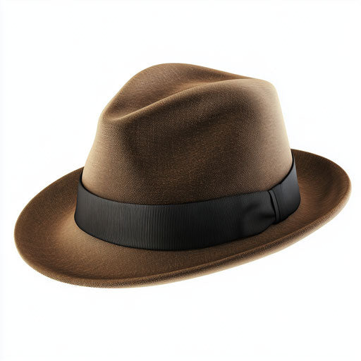 Realistic clipart of a Fedora hat, high resolution, isolated