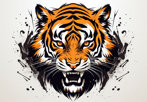 Tiger icon, vector animal, tiger outline design