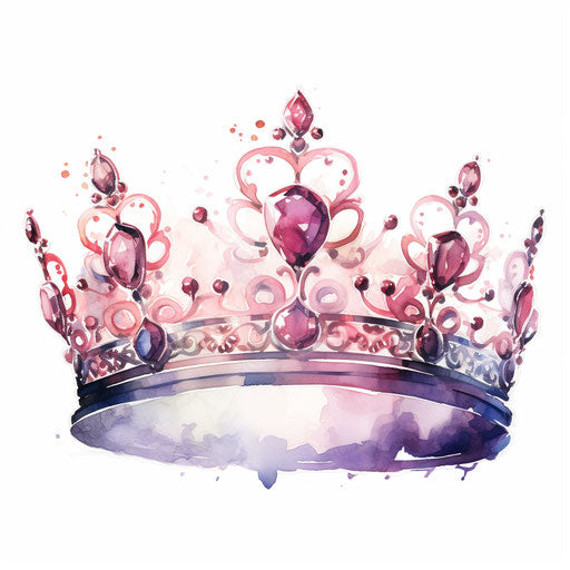 Tiara clipart in the style of Impressionistic Art