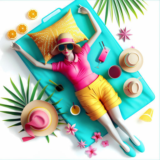 Realistic lazy clipart on flat white background