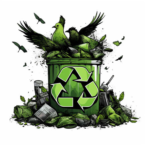 Chiaroscuro Art style in recycling clipart