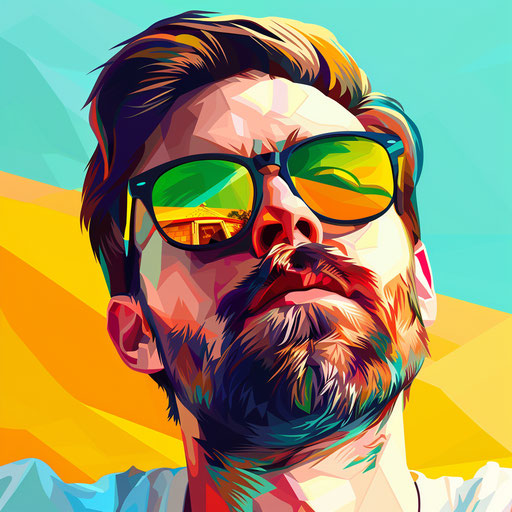 Share clipart with flat random background and vibrant tones