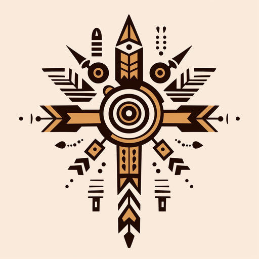 Arrow icon on transparent bg, various artists style, tattoo