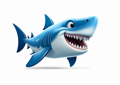 Free download 3D cartoon shark vector image - graphic novel