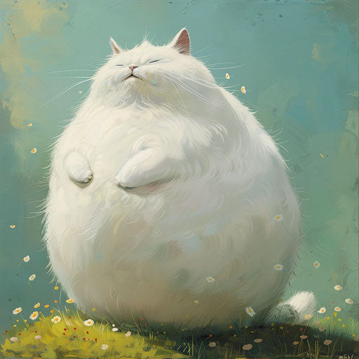 Profile view of the fat cat