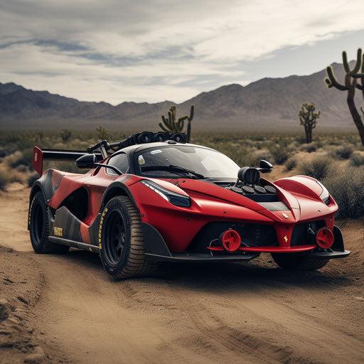 LaFerrari classic rally version with off-road modifications