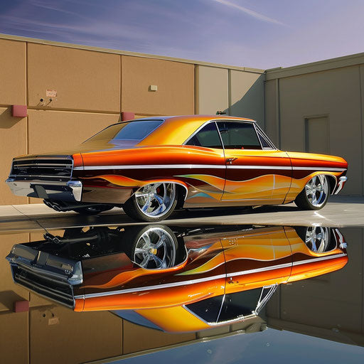 1967 Chevy Bel Air with two-tone paint and chrome