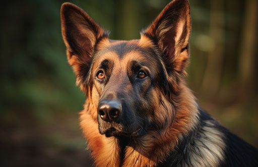 Cost of German Shepherd dogs, strong facial expression