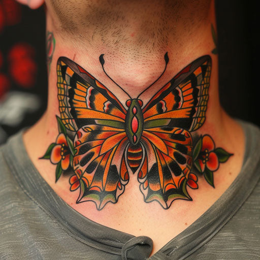 Butterfly Neck Tattoo Tattoo Blueprint Pack
