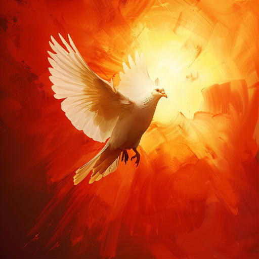 Holy spirit clipart with random flat background