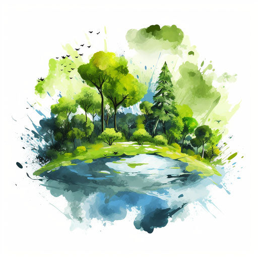 Environment illustration in Oil painting style