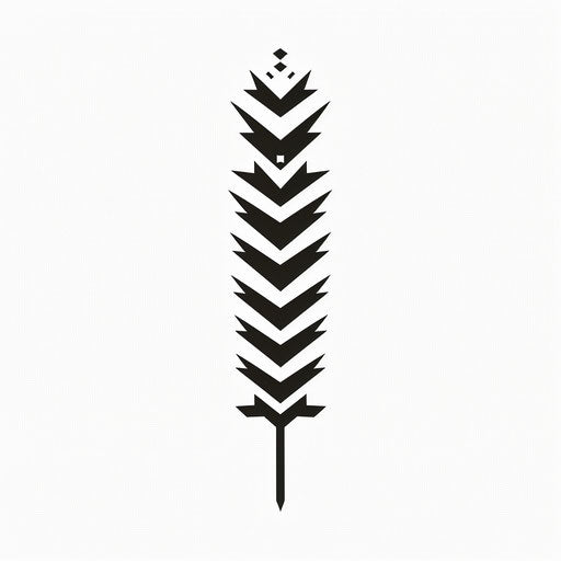 Arrow pointing to PNG in folk art style
