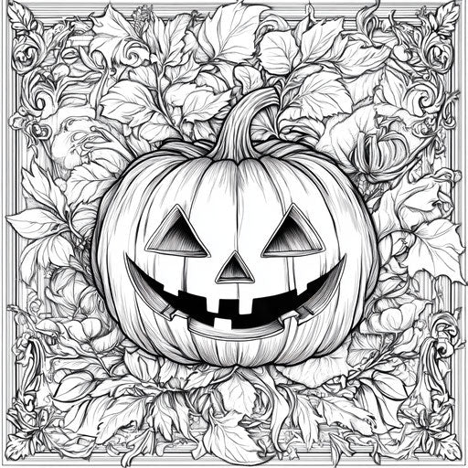 Happy Halloween with detailed nature patterns and elegant designs