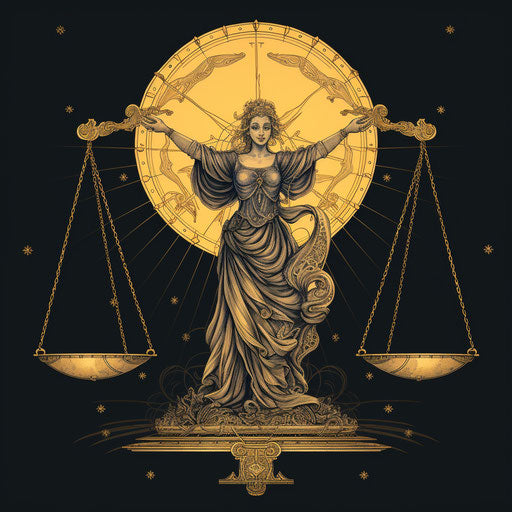 Traditional balance between Venus symbol and sun