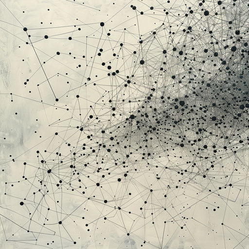 Abstract global community highlighted by interconnected lines and dots