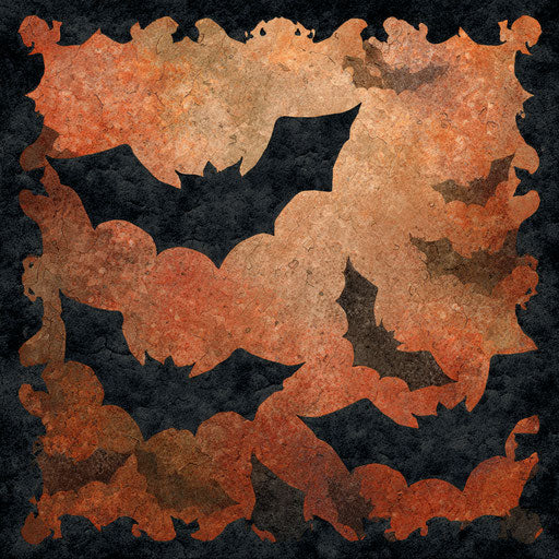 Silhouetted Bats Adding to the Halloween Theme