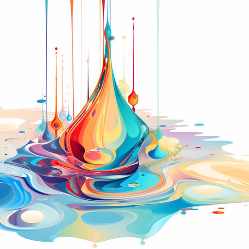 Impressionistic Art clipart on white background