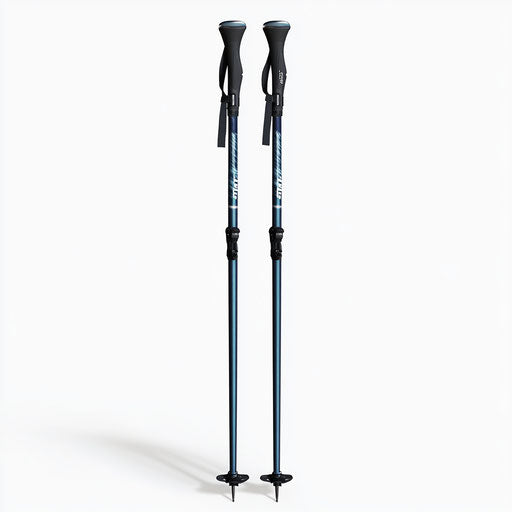 Realistic illustration of ski poles, high resolution, isolated