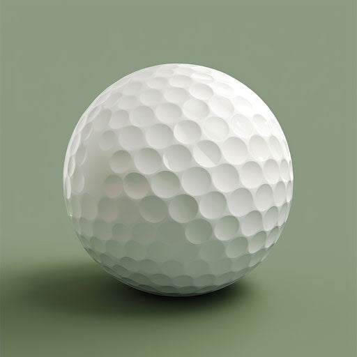 Golf ball clip art in photo realistic style with random flat background