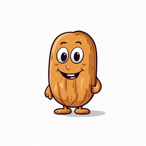 Peanut clipart in the style of Minimalist, on a white background