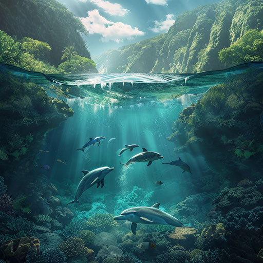 Dolphins leading explorers to hidden underwater paradise