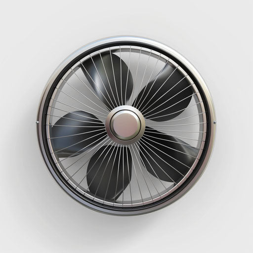 Fan in photorealistic style with flat white background