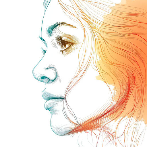 Realistic line clipart on flat white background