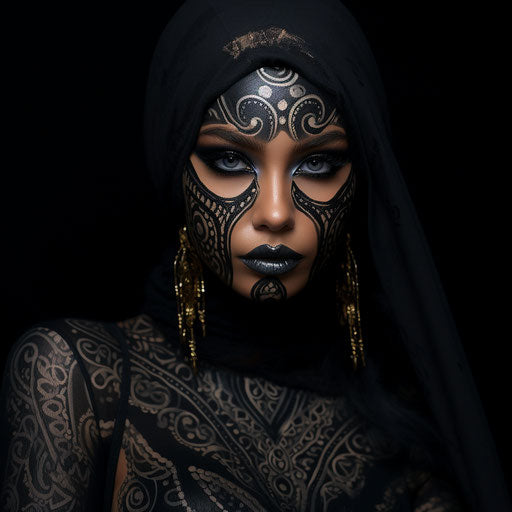Black like face paint for a whatsapp profile picture 1:1