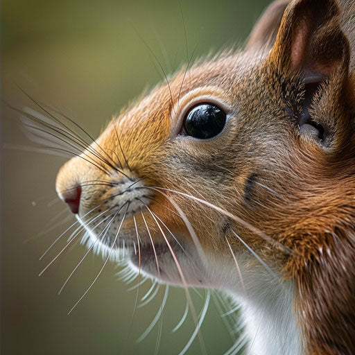 Squirrel whiskers and eyes in the style of Roeselien Raimond