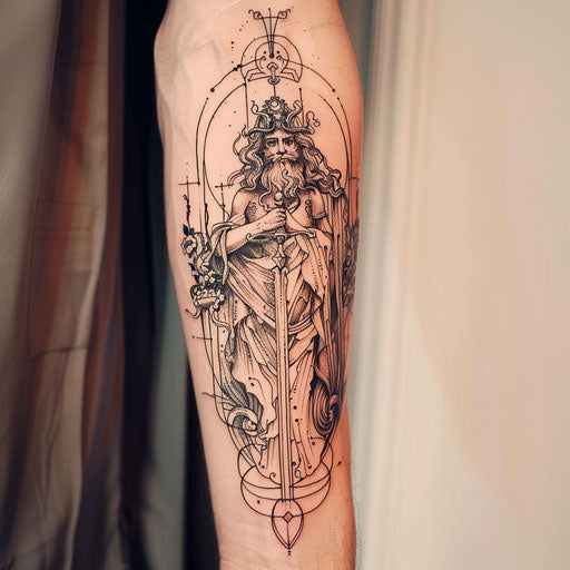 Art Nouveau tattoo of Hades