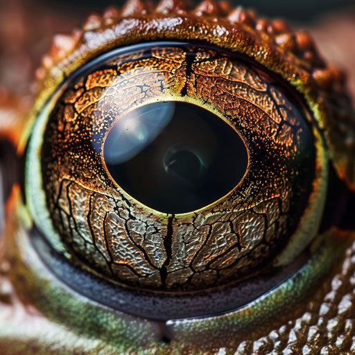 Deep gaze of a frog