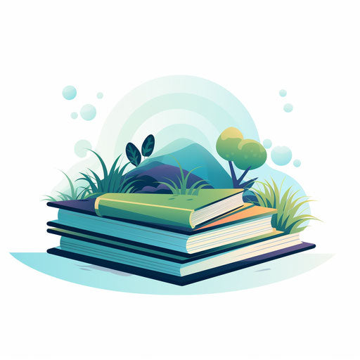 Minimalist book clipart on white background