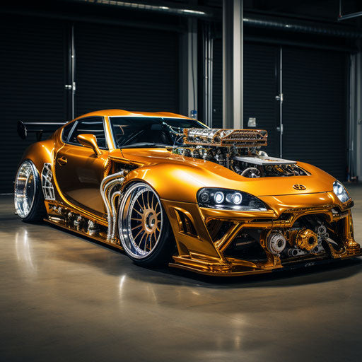 Lowrider car with hydraulic suspension